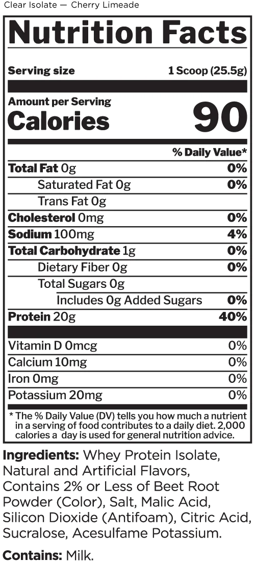 Clear Whey Isolate 27 Servings