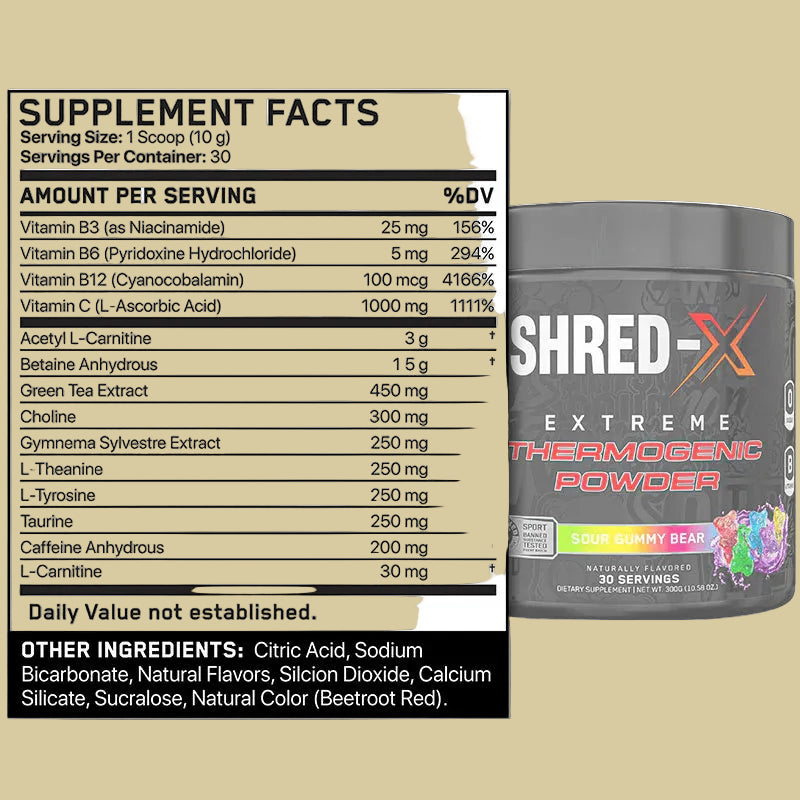Ultimate Fat Burner Shred-X Powder 300 g