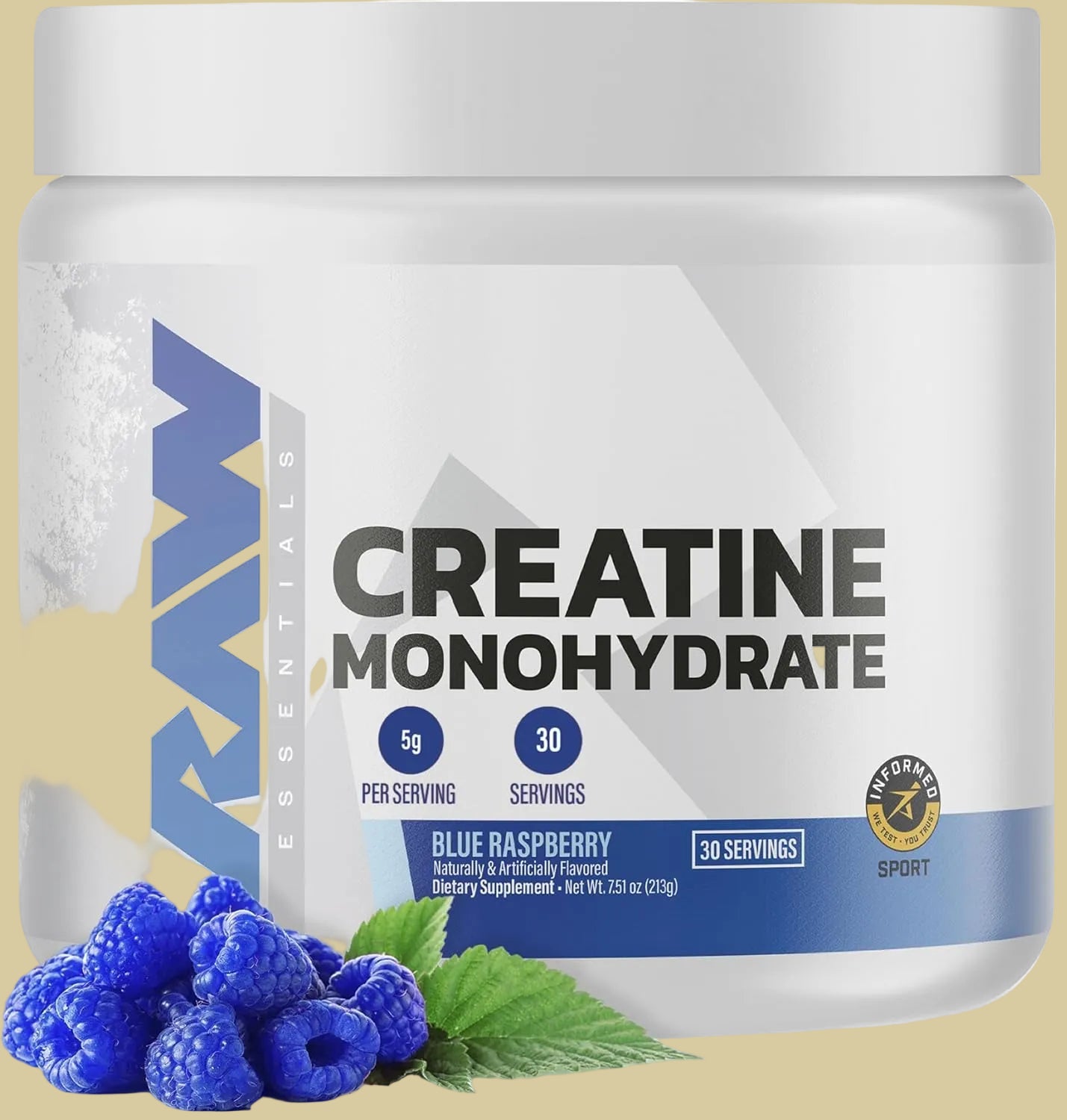 Raw Creatine Monohydrate 30 Servings