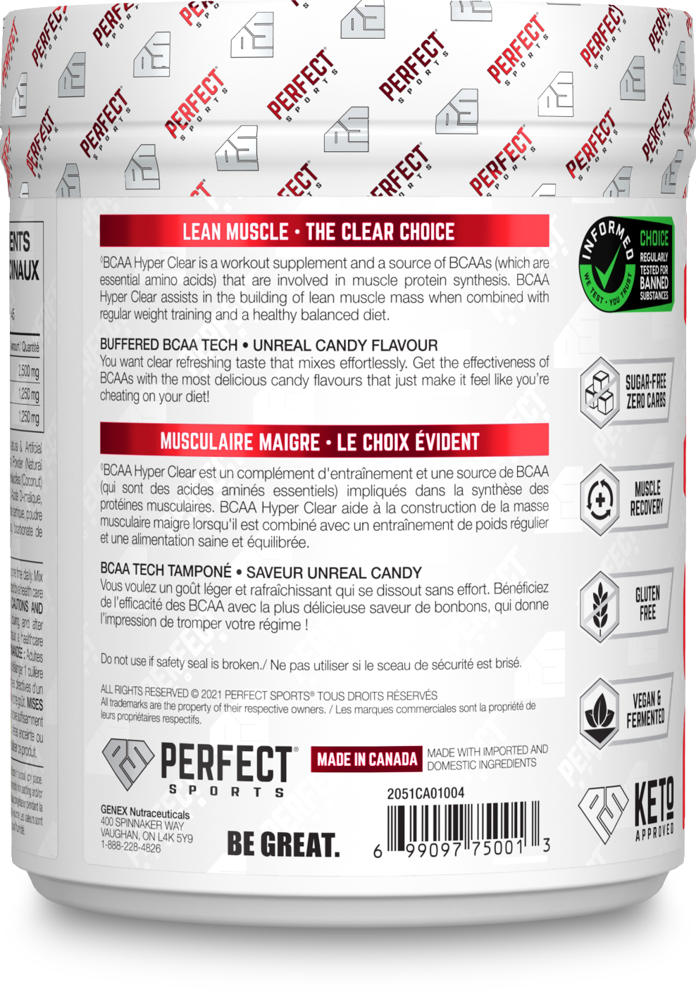 BCAA HYPER CLEAR 45 Servings