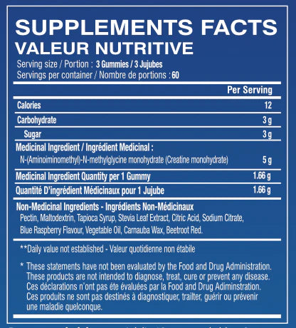 Creatine Gummies 180 Count