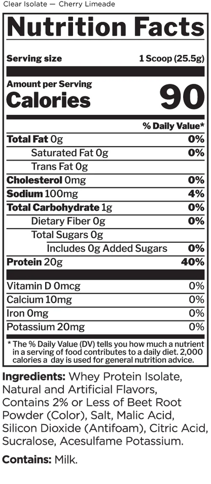 Clear Whey Isolate 27 Servings