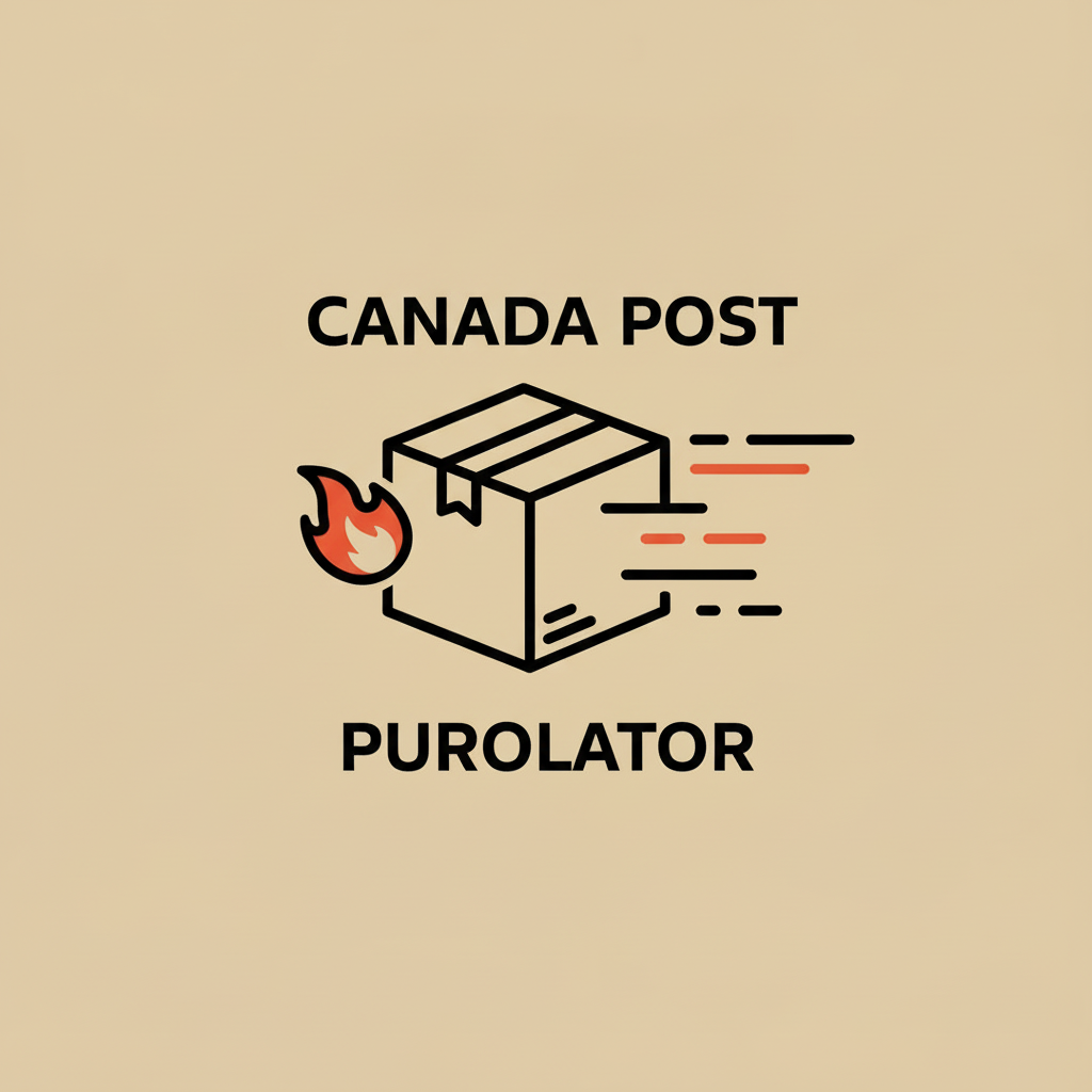 Canada Post and Purolator shipping box