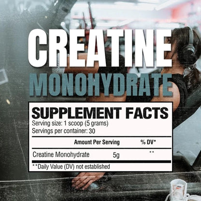 Raw Creatine Monohydrate 30 Servings