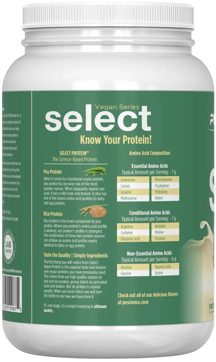 Select Vegan Protein 27 Servings