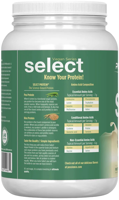 Select Vegan Protein 27 Servings